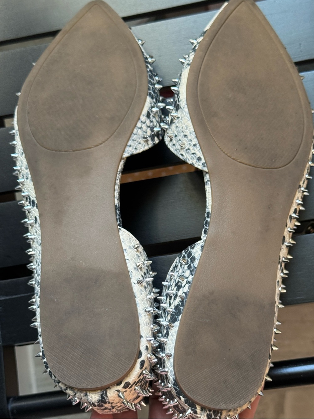 Steve Madden Studded Pointed Toe D’Orsay Flats Women’s Size 8.5 - Picture 4 of 4
